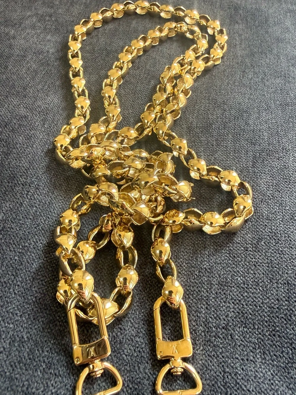 Louis Vuitton Shiny Gold Chain Strap